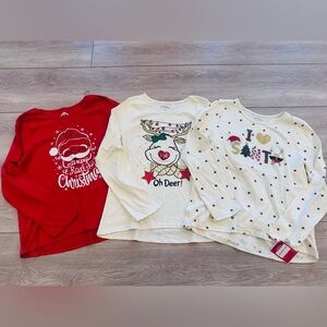 NWT’s Holiday Time Christmas Graphic L/S Tees Size XL (14-16)